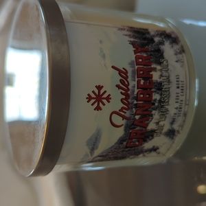 Bath & Body Works scented candle. Frosted Cranberry. NEW. White.